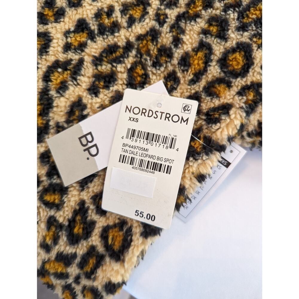 BP Nordstrom Leopard Print Sherpa Fleece Pullover - Picture 5 of 11